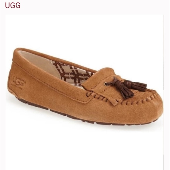 UGG Lizzy Chestnut Moccasin Slippers - Picture 1 of 10